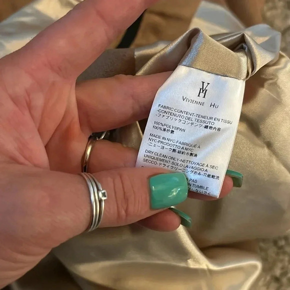 Vivienne Hu NY Caramel Color Suede feel Zippered Skirt - Picture 7 of 8